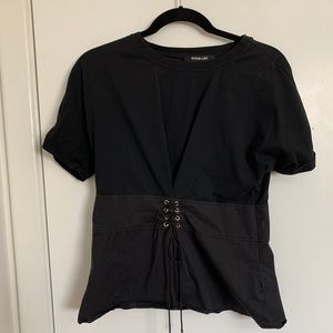 Black Peplum Tee